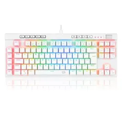 Teclado Óptico Gamer Redragon Magic-Wand PRO RGB, RGB, Switch Vermelho, ABNT2, 12 Teclas Multimídia, Branco - K587W-RGB-PRO (PT-RED)