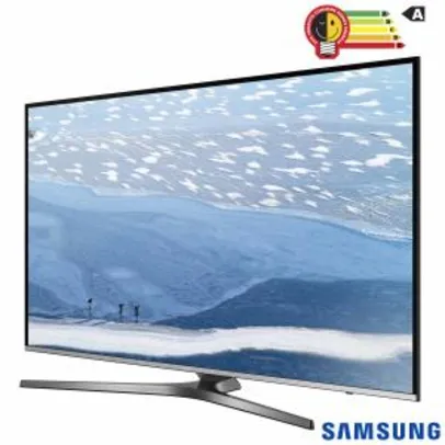 Smart TV 4K Samsung LED 49” com HDR Premium, One Control e Wi-Fi - UN49KU6450GXZD - R$ 2599