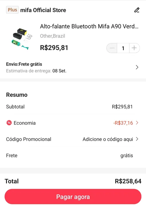 Imagem na descrição da promoção