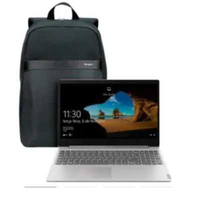 [Parcelado] Notebook Lenovo Ideapad S145 R5 12GB 1TB W10 15.6" Prata + Mochila Targus Geolite Essential (R$ 3.199,99)