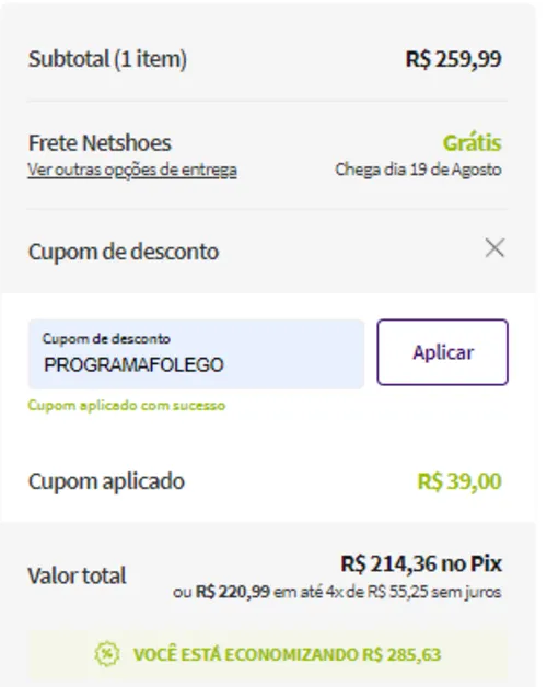 Imagem na descrição da promoção