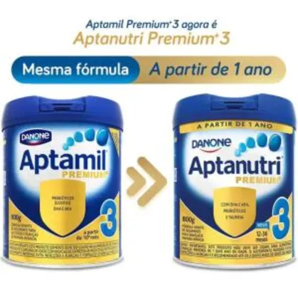[PRIME/RECORRÊNCIA] Aptanutri Premium 3, 800g Danone Nutricia R$31