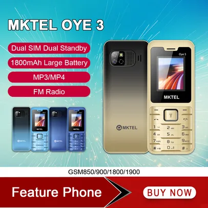 Celular Feature Phone Dual SIM 1800mah Radio FM MP3/4 Mktel oye 3 