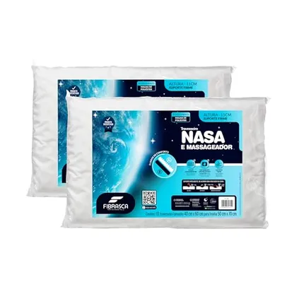 Kit 2 peças Travesseiro Nasa Up 3, para fronhas 50x70 cm, Fibrasca