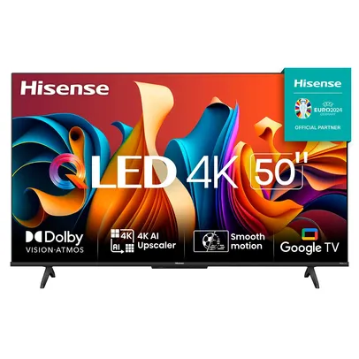 Smart TV Hisense 50 Polegadas 50Q6N 4K UHD QLED HDR10mais Dolby Vision Atmos Google TV