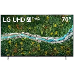 Smart Tv Lg 70'' 4k Uhd 70up7750 Wifi Bluetooth Hdr Inteligência Artificial Thinq Smart Magic