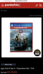 Jogo God of War 4 - Playstation Hits - PS4 - R$49