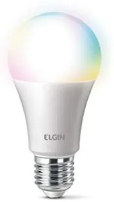 [C. OURO] Smart Lâmpada Led Colors, 10w Bivolt Wi-FI - Elgin, compatível com Alexa | R$56