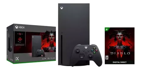 Console Xbox Series X Bundle Diablo 4 Promoção Original Lançamento Com Nota Fiscal Entrega Rapida