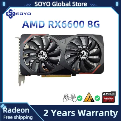 Placa de vídeo AMD Radeon 6600m 8GB Soyo