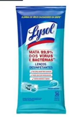 [PRIME/RECORRÊNCIA] 36 Lenços desinfetantes Lysol - R$ 4,60