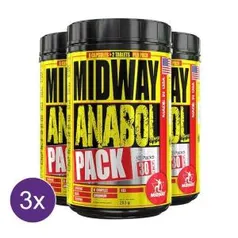 Kit 3x Anabol Pack Pré Treino completo com cafeína, aminoácidos, vitaminas e minerais - Midway USA