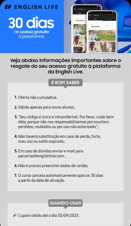 Imagem na descrição da promoção