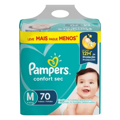 Fraldas Pampers Confort Sec M 70 u