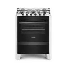 Fogão de Piso Branco 5 Bocas Automático com Mesa de Inox (FC5CB) - Bivolt - R$835