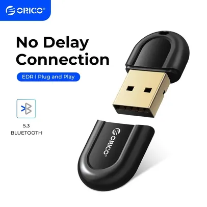 [Taxa inclusa/Moedas] Adaptador ORICO Bluetooth 5.3 - Receptor e Transmissor para Computador, Fone de ouvido, Controle