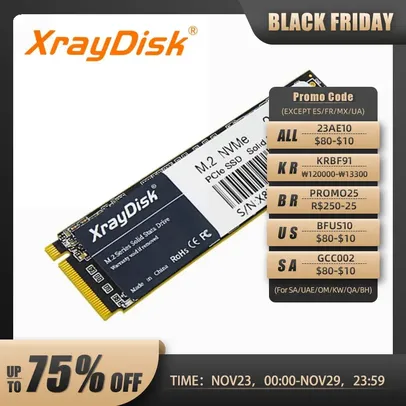 [G. Pay / Moedas / Taxa Inclusa] Xraydisk M2 NVMe SSD 1TB PRO / 3200mbps 