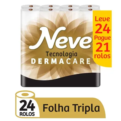 Papel Higiênico Neve Supreme Dermacare Folha Tripla - 24 Rolos