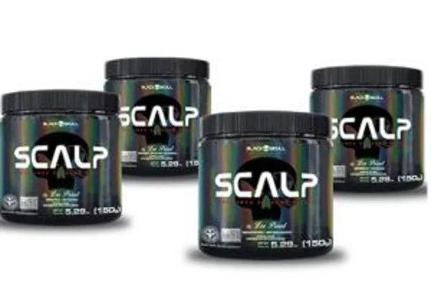 COMBO PRÉ-TREINO SCALP BLACK SKULL C/ 4 UNIDADES | R$240