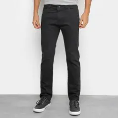 Calça Sarja Slim Ecxo Lisa Masculina - Preto R$48