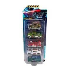 Kit com 5 Mini Carrinhos Die Cast Garagem S.A. Sortidos - Candide