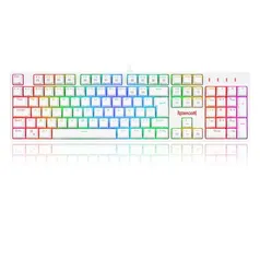 [app] Teclado Óptico Gamer Redragon Surara Pro RGB, Switch Marrom, ABNT2, Keycaps ABS Doubleshot, Branco - K582W-RGB-PRO (PT-BROWN)