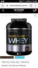 Whey protein 100% pure 2KG - Probiótica - R$184