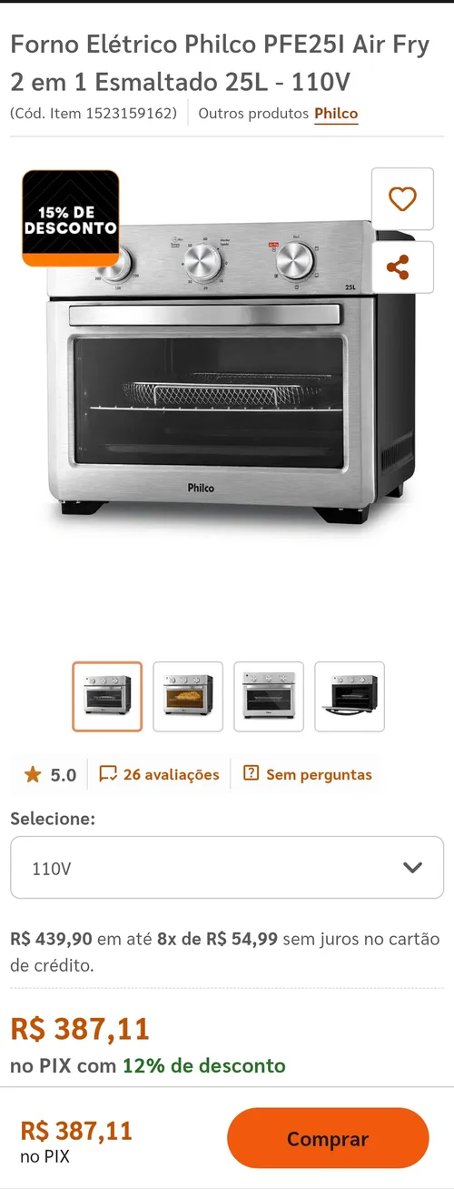 Imagem na descrição da promoção