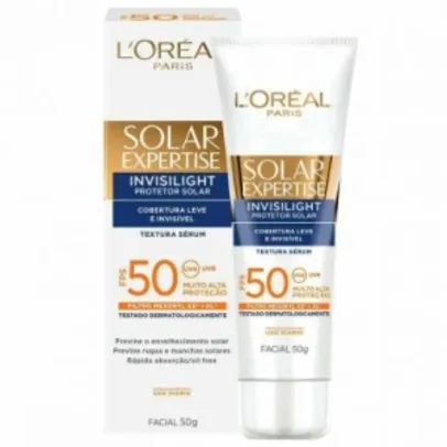 Protetor Facial L'Oréal Paris Solar Expertise Invisilight FPS 50 50g por R$45