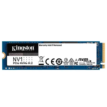 SSD Kingston NV1 500GB, M.2 2280 NVMe, Leitura: 2100MB/s e Gravação: 1700MB/s - SNVS/500G