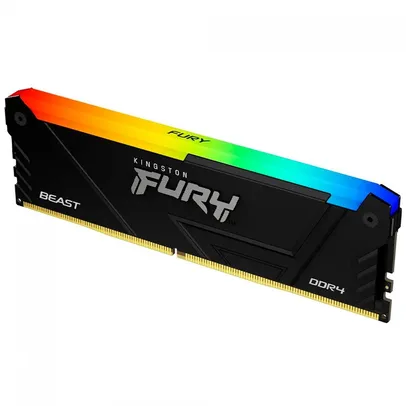 Memória Kingston Fury Beast RGB, 16GB, 3200MHz, DDR4, CL16, Preto - KF432C16BB12A/16