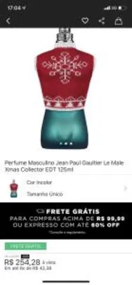 [APP] Perfume Masculino Jean Paul Gaultier Le Male Xmas Collector EDT 125ml - Incolor | R$254