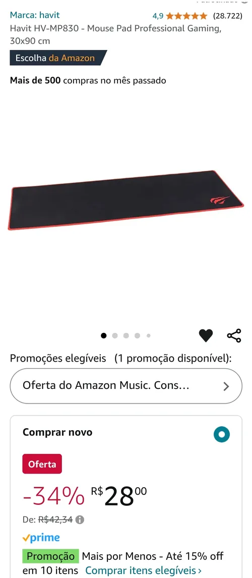 Imagem na descrição da promoção