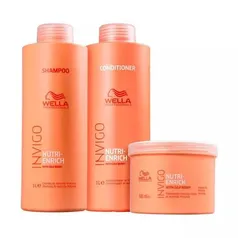 Kit Wella Invigo Nutri Enrich Shampoo Condicionador E Creme - Kit Shampoo e Condicionador Profissional - Magazine Luiza