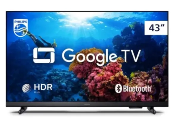 Smart TV Philips 43 Full HD 43PFG6918/78, Google tv, Comando de Voz, hdr, 3 hdmi, Wifi 5G, Bluetooth - 43PFG6918/78