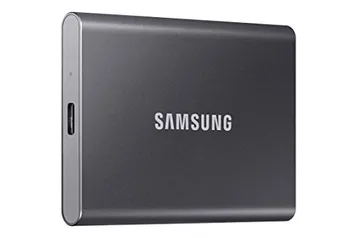 SSD Portátil T7 SAMSUNG de 500 GB – até 1050 MB/s – Unidade de estado sólido externa USB 3.2, cinza (MU-PC500T/AM)