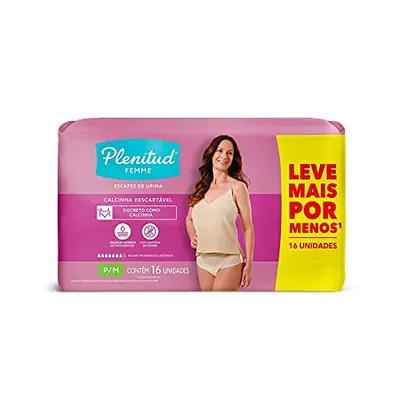 [Rec] Plenitud Roupa Íntima Active Mulher, 16 unidades - P/M - Leve 16 Pague 15