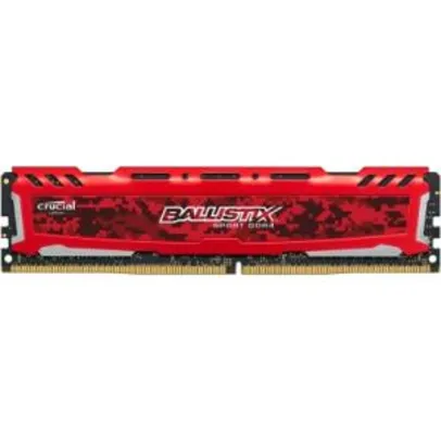 MEMÓRIA DDR4 CRUCIAL BALLISTIX SPORT LT RED BLS8G4D240FSE 8GB 2400MHZ
