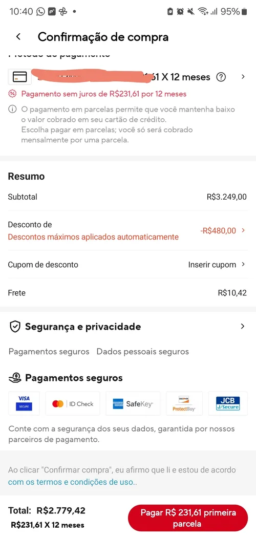 Imagem na descrição da promoção