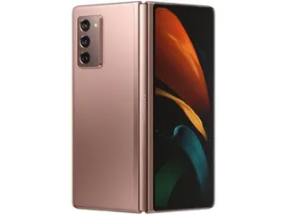 Smartphone Samsung Galaxy Z Fold 2 256GB - Mystic Bronze 5G 12GB RAM 7,6” + 6,2” Câm. Tripla