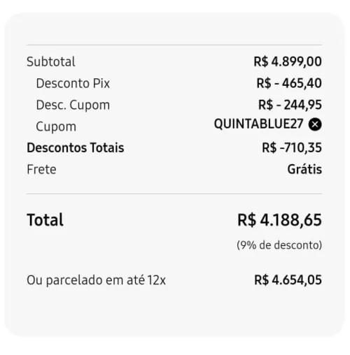 Imagem na descrição da promoção