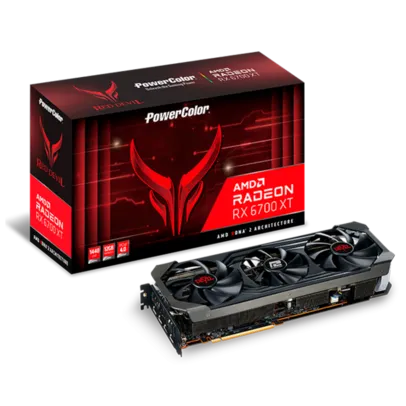 Placa de Vídeo PowerColor Red Devil Radeon RX 6700 XT, 12GB GDDR6, FSR, Ray Tracing, AXRX 6700XT 12GBD6-3DHE/OC