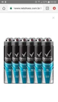 Kit Desodorante Antitranspirante Rexona Xtracool Masculino Aerosol 150ml com 6 unidades - Incolor