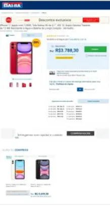 [Santander Esfera] iPhone 11 Apple com 128GB - R$3788