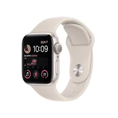 Apple Watch SE 40mm GPS Caixa Estelar de Alumínio Pulseira Esportiva Estelar