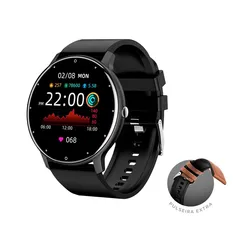 SmartWatch KaBuM! Smart 550, Preto, Pulseira Extra Tecido Sintético Marrom, Compatível IoT KaBuM! Sm