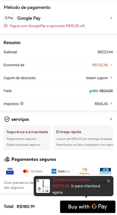 Imagem na descrição da promoção