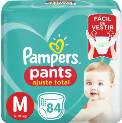 Fralda Pampers Pants Ajuste Total M 84 unidades