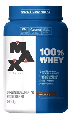 100% Whey Protein Concentrado Sabor Chocolate - 900g