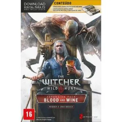 The Witcher 3: Wild Hunt Blood & Wine Pacote de Expansão PC - R$29,90